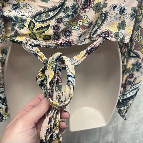 Davi & Dani wrap front kimono blouse women’s large boho paisley - Picture 4 of 8